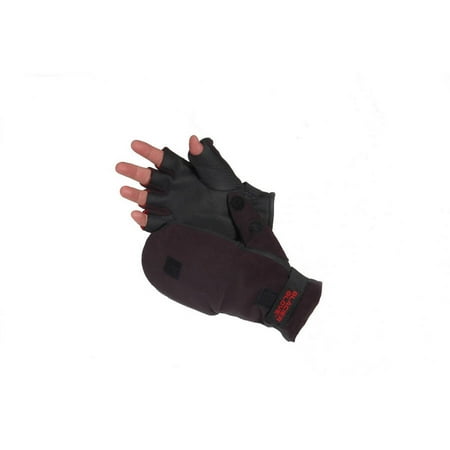 Glacier Glove Alaska River X-Large Flip Mitt Glove, Black
