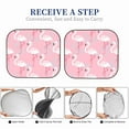 thumbnail image 6 of Balery 2 Piece Pink Flamingo Car Windshield Sun Shade|Foldable Front Windshield Shade for Car Front Window for Most Sedans SUV Truck-Large, 6 of 7