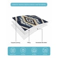 thumbnail image 5 of Quilts Queen Size, Navy Blue Brown Boho Soft Comforter Bedding Set for Bed, Vintage Geometric Southwestern Lightweight Quilted Bedspread with Pillow Cover(2 Pieces) for All Season, 90x96 Inch, 5 of 6