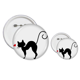 thumbnail image 1 of CAT sihouette animal en forma de corazon Insignia insignia botón diseño conjunto, 1 of 3