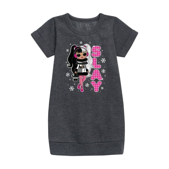 LOL OMG - Winter Dolls - Slay All Day - Toddler & Youth Girls Fleece Dress