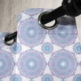 thumbnail image 3 of Ambesonne Mandala Grommet Curtain, Yoga Pastel, 50" x 120", Lilac Blue White, 3 of 6