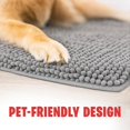 thumbnail image 3 of MUDGUARD MAT Tapete para puerta de perro para patas embarradas, microfibra súper absorbente, tapete interior antideslizante, alfombra de chenilla de secado rápido para mascotas y entrada, lavable a má, 3 of 4
