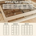 thumbnail image 6 of Foldable Under Bed Storage with Wheels,  Plastic Containers, Double Door Design, Stackable Rolling Bins for Shoes, Clothes, Books, Toys, 6 of 7
