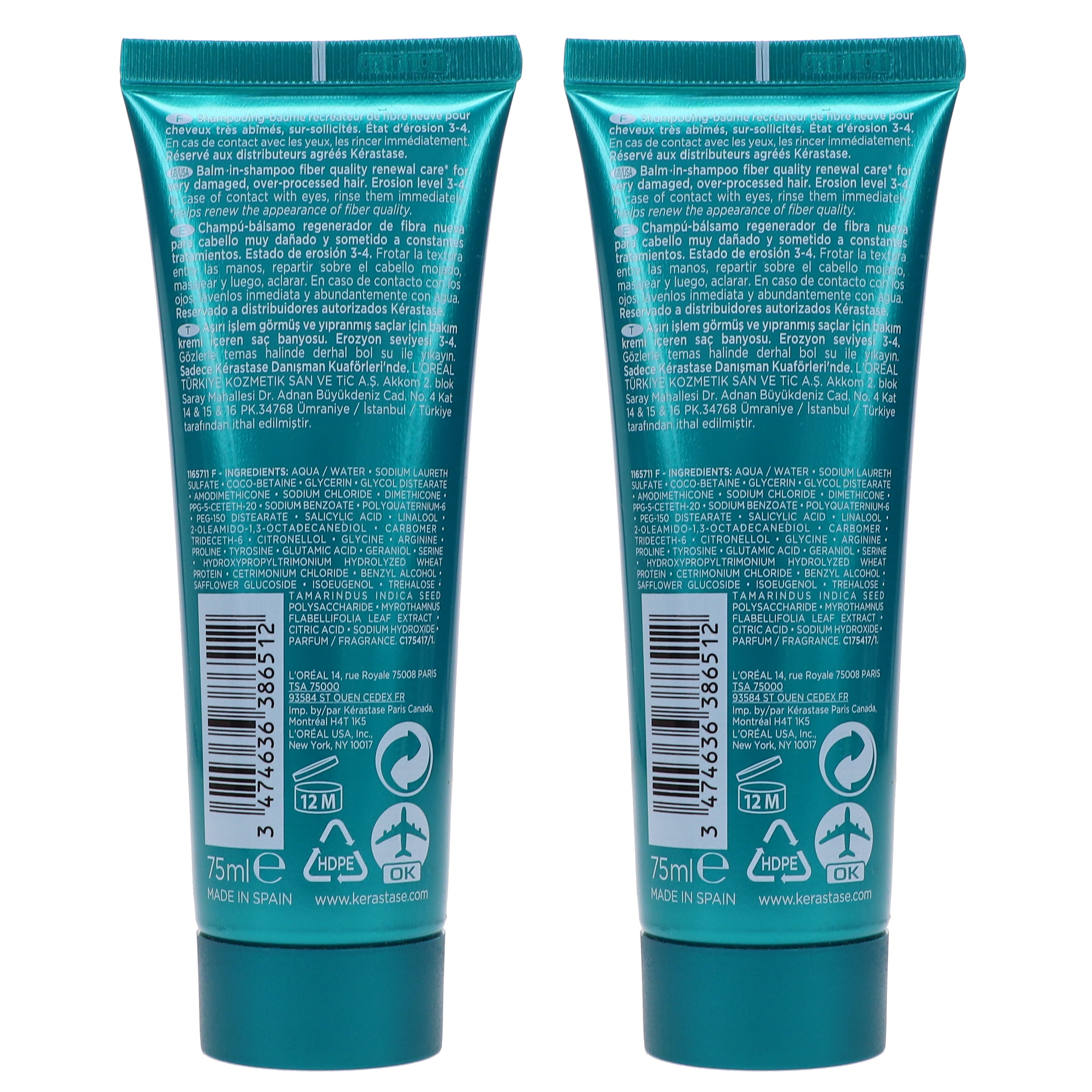Kerastase Resistance Bain Therapiste Shampoo 2.5 oz 2 Pack