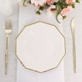 thumbnail image 3 of Balsa Circle 25 White 7" Disposable Paper Salad Plates Gold Trim Party Tableware, 3 of 7