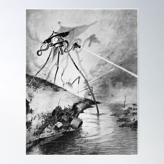 The War Of The Worlds Poster Wall Art, Modern Wall Decor For Living Room Bedroom, 12x18 UNFRAMED