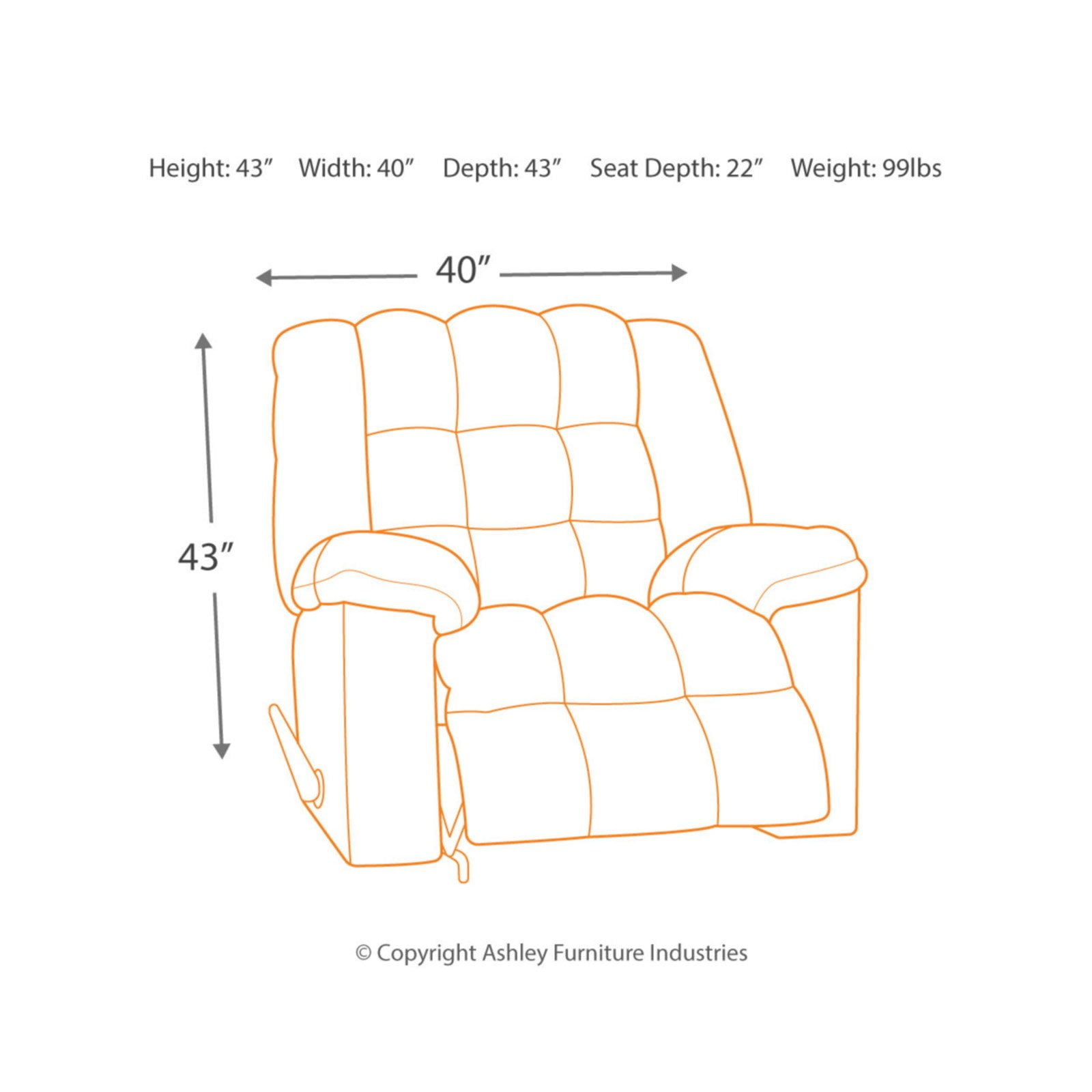 Signature Design by Ashley Ludden Rocker Recliner in Cocoa