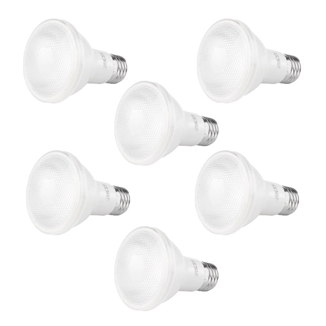 Pack de 6 Focos LED Aksi 6W PAR 20 IP65 Base E27 Luz Blanca