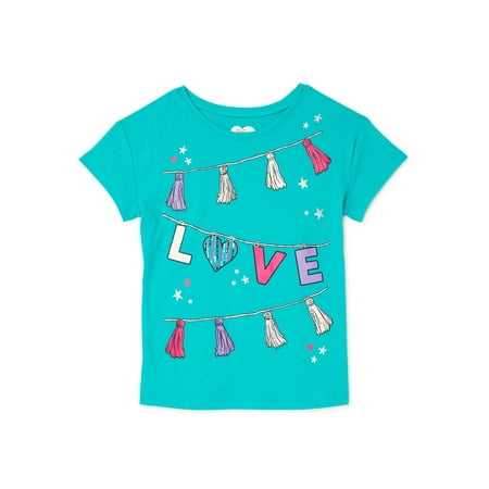 365 Kids from Garanimals Girls' Graphic T-Shirt with Short Sleeves, Sizes 4-10