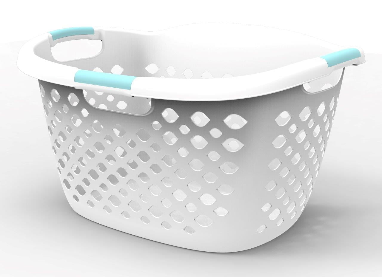 Home Logic HIP GRIP Laundry Basket, Large 1.8 Bu Hip Hugging Basket