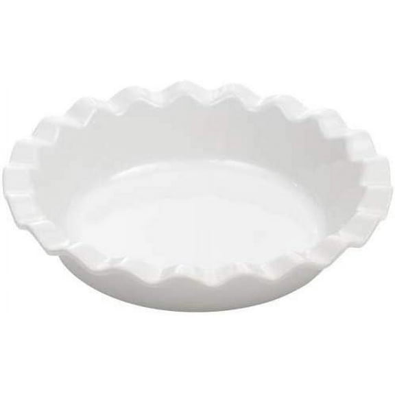GOOD COOK White Ceramic Pie Plate, 1 EA