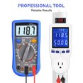 thumbnail image 3 of Electricity Monitor Electricity Meter Plug Extension Cord Household Electricity Analysis with Backlight Full Angle Screen Power Meter White (US Standard 110 130V), 3 of 9