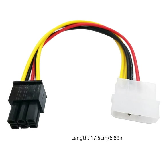 UNTERING New good quality 4 Pin Molex to 6 Pin PCI-Express PCIE Video Card Power Converter Adapter Cable 15cm/5.9in
