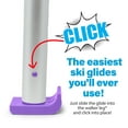 thumbnail image 3 of KIT: Click & Go Walker Ski Glides for Round Tubes with New Aluminum Legs, Purple, 3 of 6