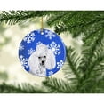 thumbnail image 2 of Carolines Treasures SC9773CO1 White Toy Poodle Winter Snowflakes Ceramic Ornament 3 in multicolor, 2 of 2