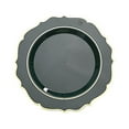 thumbnail image 3 of BalsaCircle 10 Hunter Green 10.5" Round Plastic Dinner Plates Gold Scalloped Rim, 3 of 8