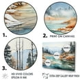 thumbnail image 3 of Designart "Minimalist Geyser On The Island I" Geyser Floater Framed Wall Decor, 3 of 5