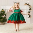 thumbnail image 4 of EIMELI Bébé Enfants Petite Fille Noël Père Noël Robe de Soirée Formelle Concours Princesse Demoiselle d'Honneur Soirée Mini Robe, 4 of 6