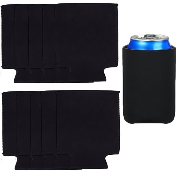 10PCS Simple Black Beer And Cola Cup Sleeve For Easy Gripping And Handle