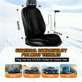 thumbnail image 6 of 12V 24V Heated Seat Cover for Car Front Seat - 30s Rapid Heating Car Seat Warmer, Winter Heated Car Seat Cushion with 3-Temp Settings, Soft Plush Seat Heater Universal Fits Truck SUV RV Van Vehicle, 6 of 8
