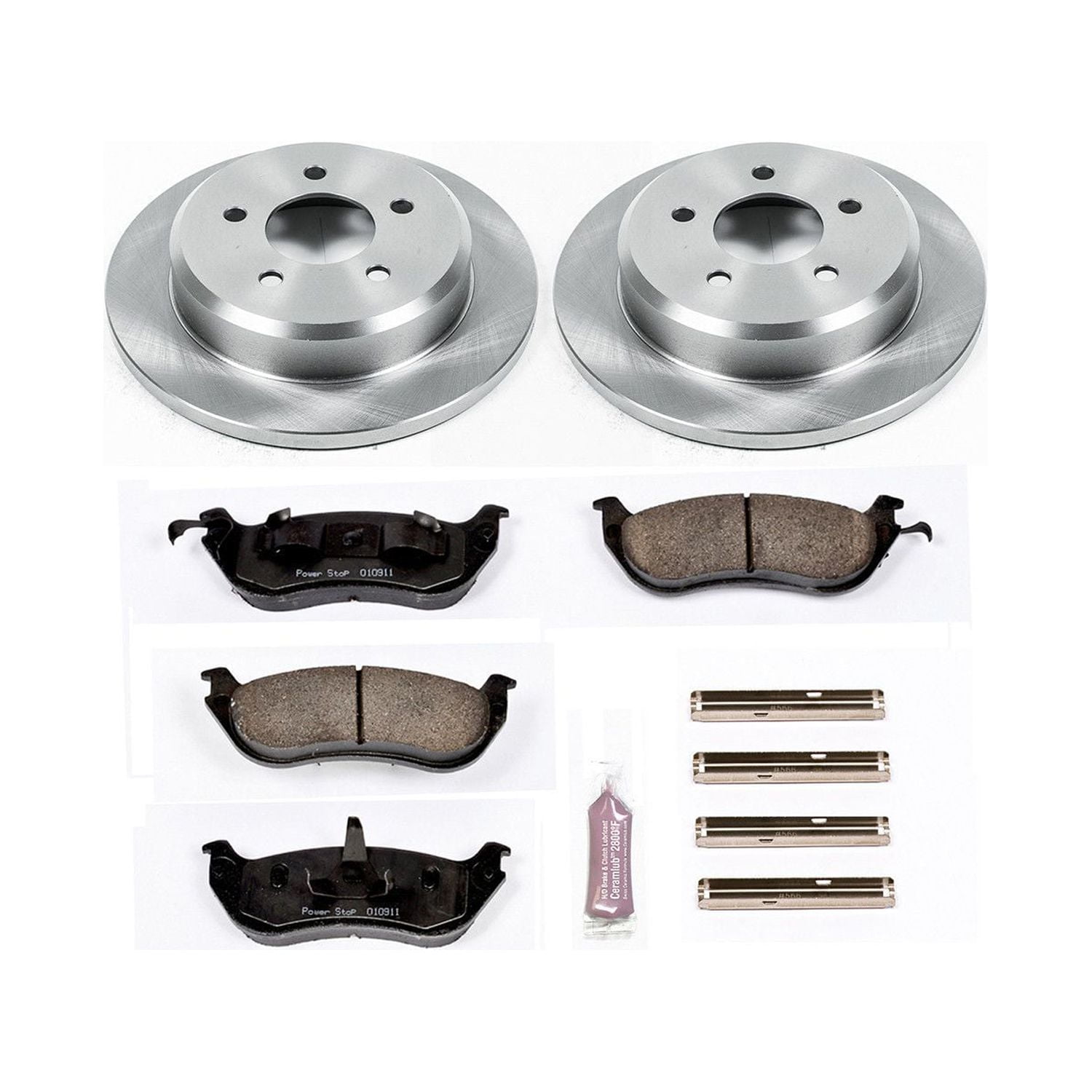 Power Stop Rear Stock Replacement Brake Pad and Rotor Kit KOE1331