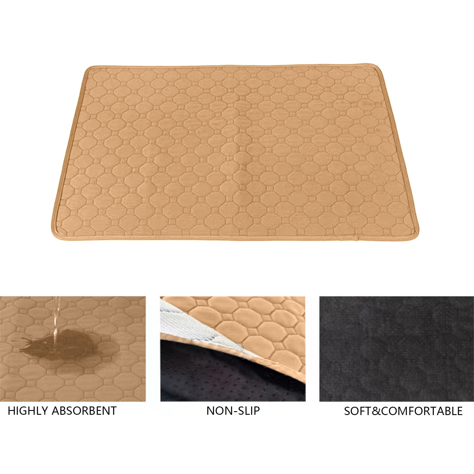 Reusable Dog Pee Pads Non Slip Pet Training Pads for Dogs Cats Puppies, Super Absorbent Leakproof Washable Potty Pads for Indoor Use, Floor Protection Mat for Crate Sofa Travel Home