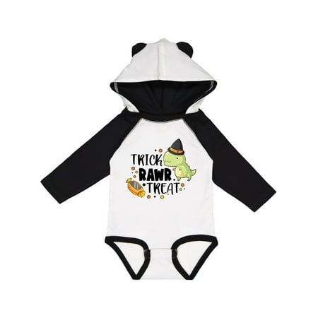 

Inktastic Halloween Trick Rawr Treat with Dinosaur Gift Baby Boy or Baby Girl Long Sleeve Bodysuit
