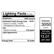 Feit Electric LED Intellibulb 25 Watt (200W Eq.) Color Selectable, A21, Medium E26 Base, Non-Dimmable