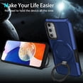 thumbnail image 3 of for Samsung Galaxy A35 5G Case, Armour Silicone TPU Bumper Cover Samsung Galaxy A35 with Rotable Ring Stand, Military Shockproof Protective Cell Phone Case for Samsung Galaxy A35 5G Blue, 3 of 7