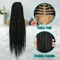 thumbnail image 3 of Braided Wigs for Black Women Transparent HD Full Lace Knotless Box Braided Wigs Twist Cornrow Braids Synthetic Lace Front Braided Wigs with Baby Hair Handmade Faux Locs Wig Braided Wigs 36 inches, 3 of 10