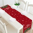 thumbnail image 2 of chaungfeng Christmas Tree Snowflakes Table Runner 12"x71", Holiday Decoration Seasonals Winter Burgundy Kitchen Table Decoration for Restaurant Party Decoration(E), 2 of 6