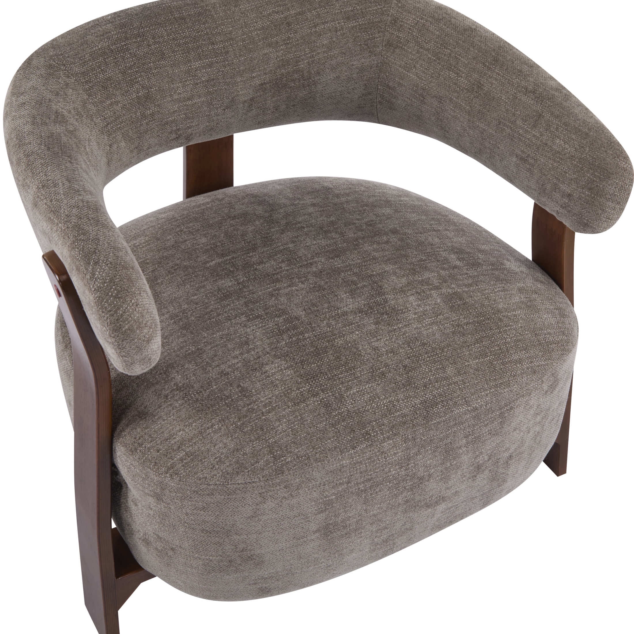 Christopher Knight Home 31.5" Modern Upholstered Accent Armchair with Curved Wood Legs, Brown, Set of 2