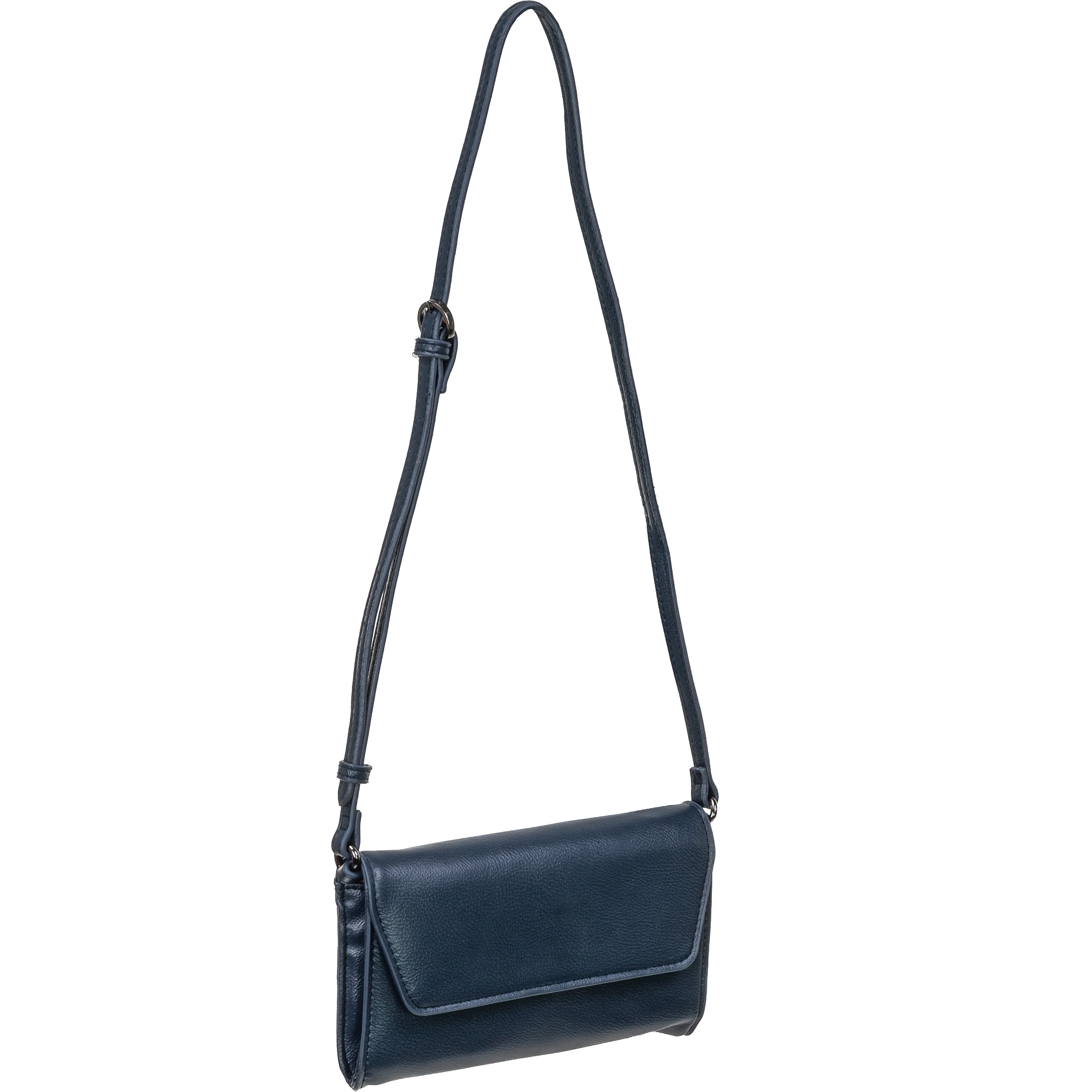 True Gear Women's Vegan Leather Clutch Crossbody Bag, Blue