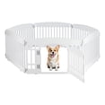 thumbnail image 1 of Parque infantil para perros Simple Deluxe, 24 ejercicios, 6 paneles con puerta, blanco, 1 of 7