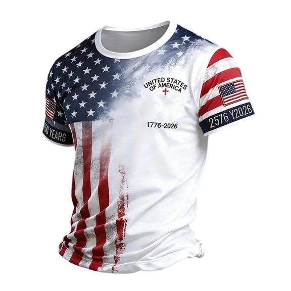 Mens Polo T-Shirt Usa Independence Day Short Sleeve Art Mens Graphic T-Shirts,Red,L