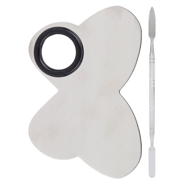Paleta de Mezcla Cosmética ANGGREK Acero Inoxidable Profesional A Prueba de Óxido