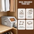 thumbnail image 3 of 2026 New Stackable Hat Storage For Baseball Caps, Hat Storage Box With Clear Window Lid, Flip-Top Access, Holds Up To 24 Caps Hats Organizer For Closet (2PC), 3 of 8