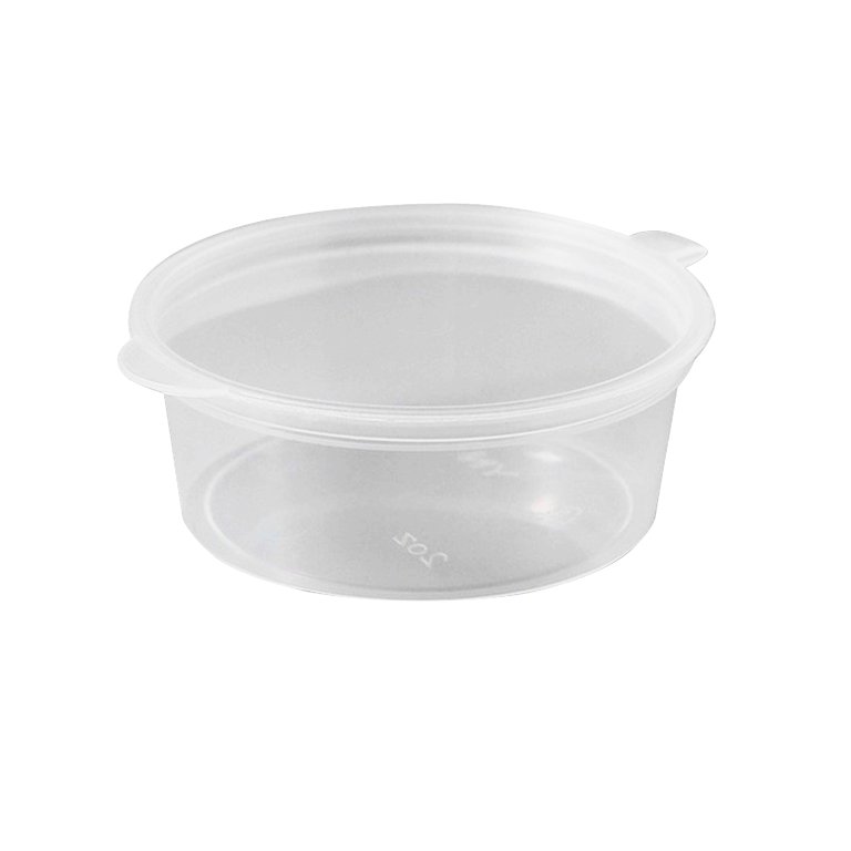 50Pcs 25ml Clear Food Small Sauce Containers Package Box Lid