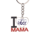 thumbnail image 1 of Que linda frase handwrite estilo rock El soporte del llavero de metal del llavero ama a mamá, 1 of 3