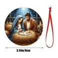 thumbnail image 4 of Boovnll Nativity Ornaments, Christmas Nativity Scene Ornaments Wooden Round Christmas Tree Decorations for Xmas Tree, Home, Office, Hanging Ornament, Religious Gifts, Christmas Decorations, 4 of 9