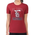 thumbnail image 4 of Women's G-III 4Her by Carl Banks Red St. Louis Cardinals Super-Slim Fit Lightweight Team Logo Graphic T-Shirt, 4 of 5