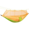 thumbnail image 5 of 260x140cm Outdoor Swing for Camping, Lightweight & Roll-Over Safe Large Yellow & Yellowish Green Mosquito-Proof Hammock, 5 of 8