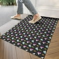 thumbnail image 4 of Black Cartoon Unicorn Lightning Pattern Door Rugs,Washable Non Slip Door Mats Indoor,Decorative Door Mats,Entry Mat Indoor for Entrance,Bedroom,Kitchen,Bathroom,17"x30", 4 of 6