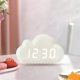 thumbnail image 1 of Smart Voice Control LED Alarm Clock Bedside Snooze w/ Calendar Night Light Temperature Sensor for Students Home Office Decor, 1 of 7