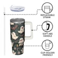 thumbnail image 3 of 30oz Halloween Tumbler with Straw and Lid Haunted Skull Pumpkin Travel Coffee Tumbler Cup with Handle for Trick or Treat Gifts, 3 of 5