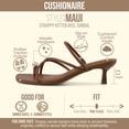 thumbnail image 2 of Cushionaire Maui Strappy Womens Sandals with Kitten Heels – Vegan Leather Square Toe Dress Sandals for Women with Dressy Metal Accent Toe Loop, 2 of 25