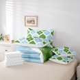 thumbnail image 6 of Homewish Bohemian Swirl Lines 7-Piece Twin Bedding,Modern Geometric Bedding Comforter Set,Blue Green,Reversible, 6 of 8