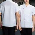 thumbnail image 5 of Rigardu Long Sleeve Shirts for Men Fall Outfits for Men 2024 Chef Executive Classic Chef Coat With Cloth Covered Buttons White XL, 5 of 6