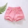 thumbnail image 2 of UAYOTSE Girls Summer Shorts Pants for Toddler Kids 2T 3T 4T 5T Summer Casual Pull on Cotton Shorts Baby Elastic Waist Short,Sizes 18-24 Months, 2 of 5